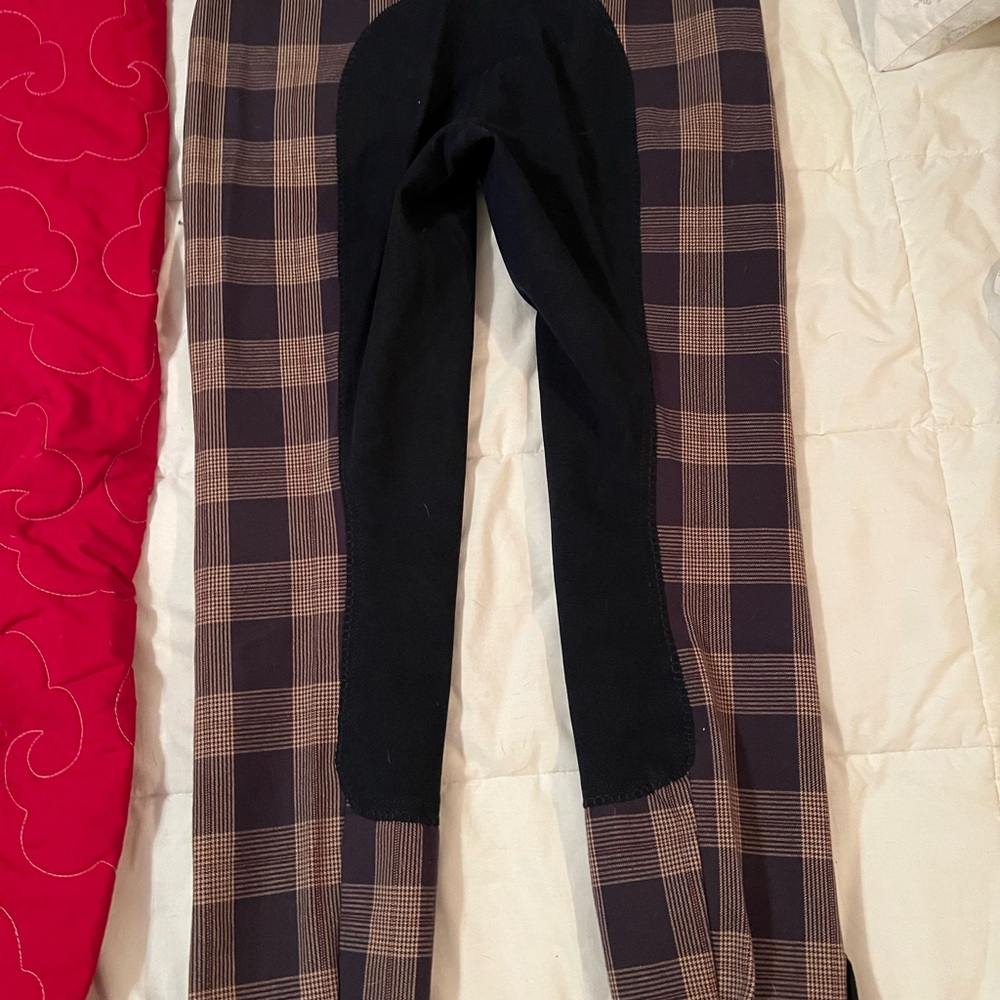 NWT Riding Sport Women's Plaid Pants - Black and Brown - Picture 4 of 7